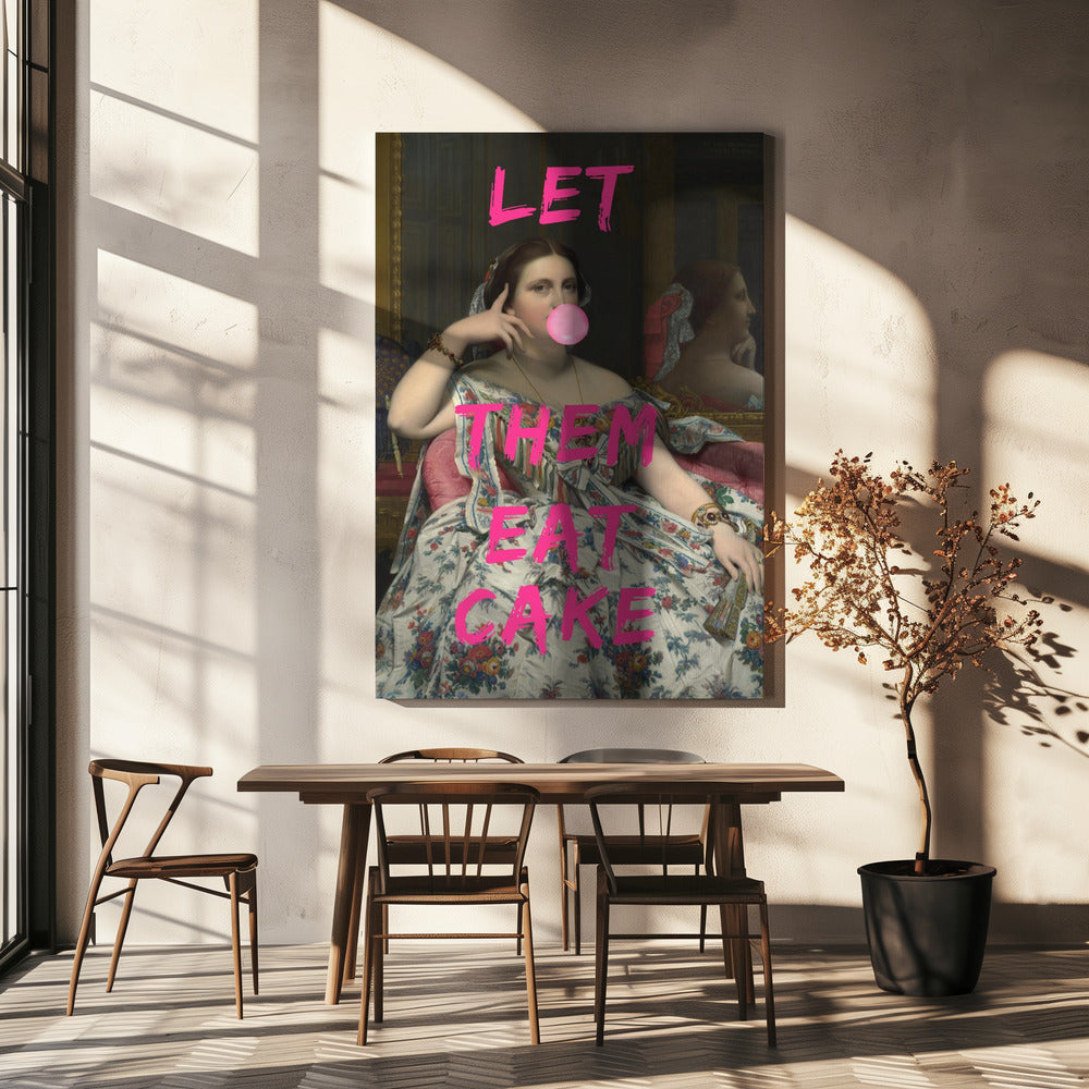 Laat ze taart eten, kauwgom vintage portret | Canvas