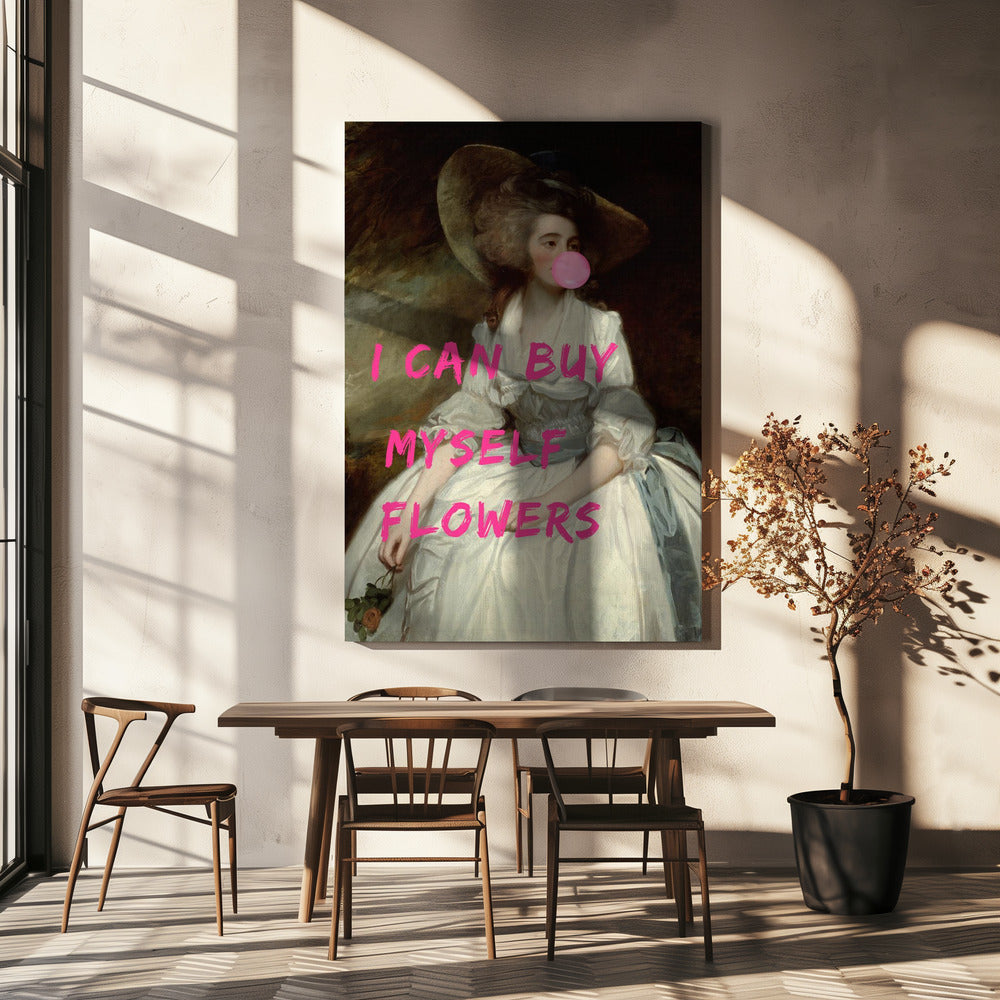 Ik kan mezelf bloemen kopen | Canvas