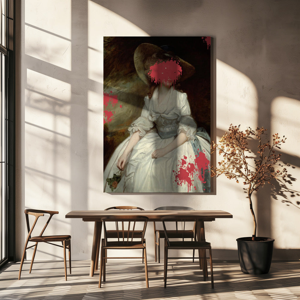 Renaissance Red Splash - Veranderde kunst | Canvas
