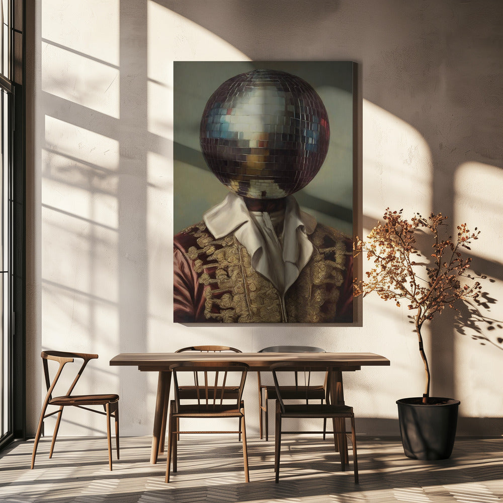 DiscoHead King / Altered Collage Art | Canvas