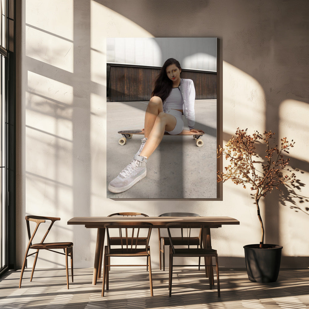 Schaatser Monalisa | Canvas