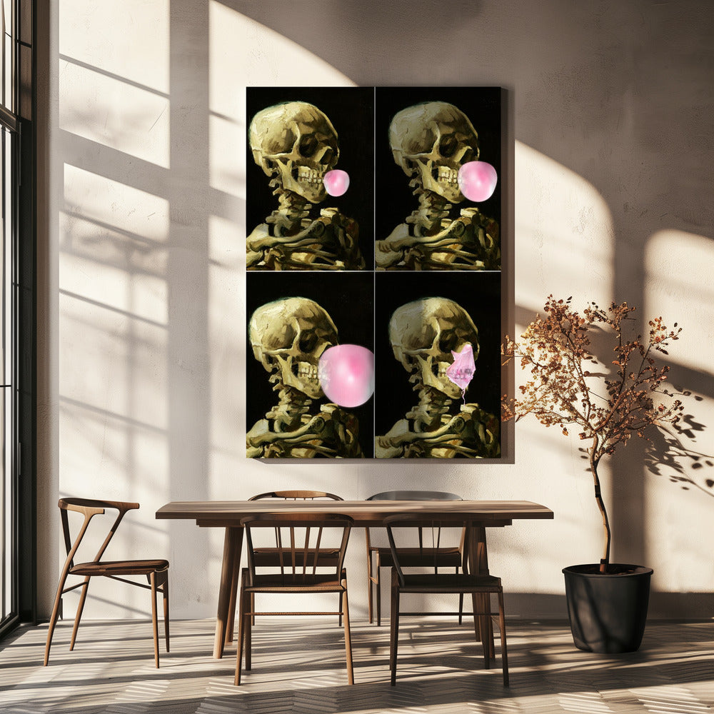 Schedel Gum Explosie | Canvas