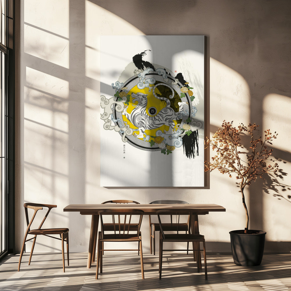 Witte Tijger van het Westen | Canvas