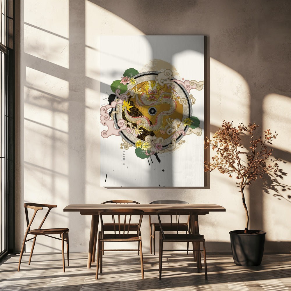 Gele Draak van het Centrum | Canvas