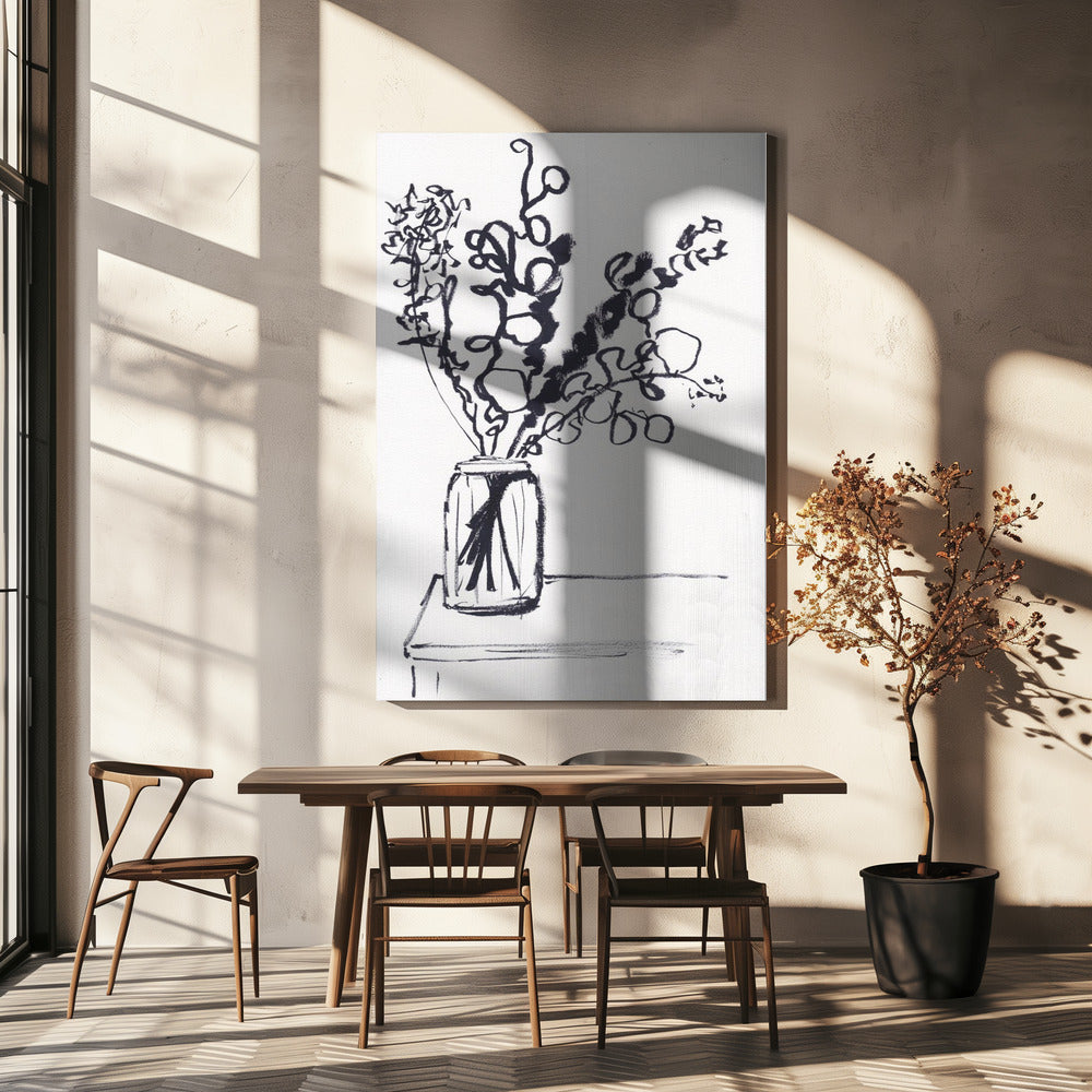 Zwart-wit stilleven | Canvas