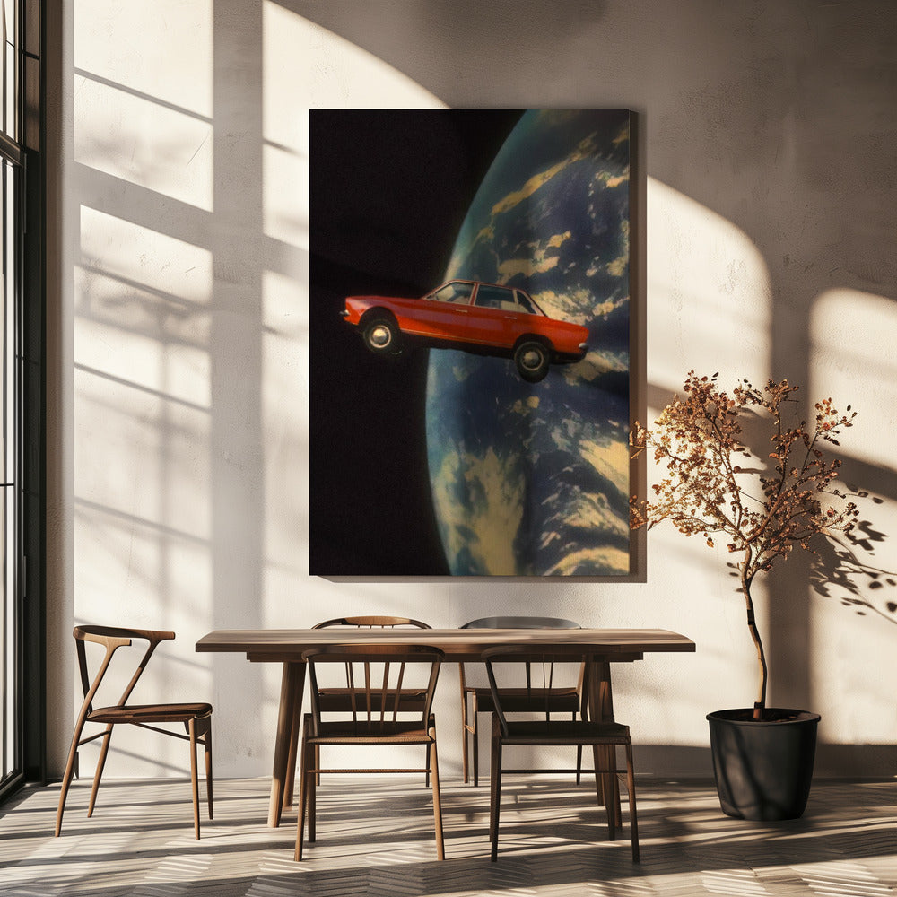 Vliegende ruimteauto | Canvas