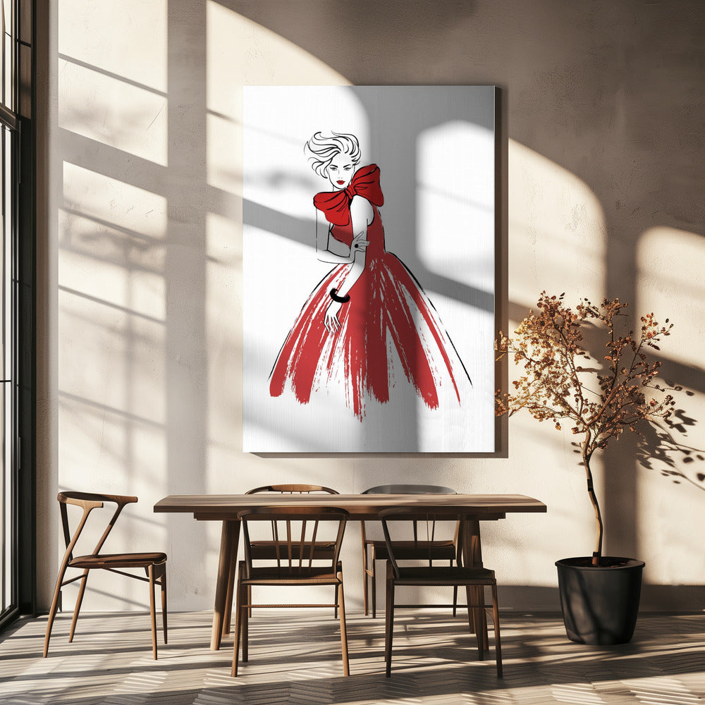 Rode Dame | Canvas