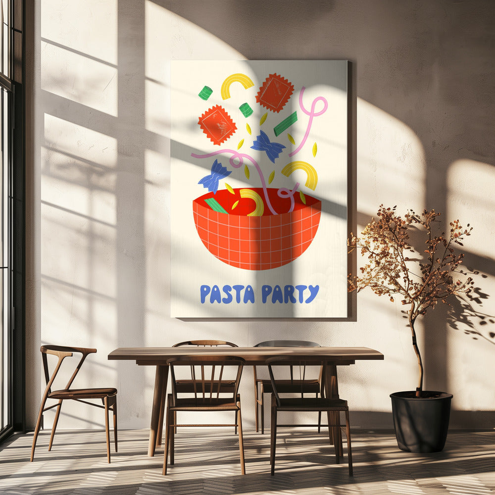 Pastafeestje | Canvas
