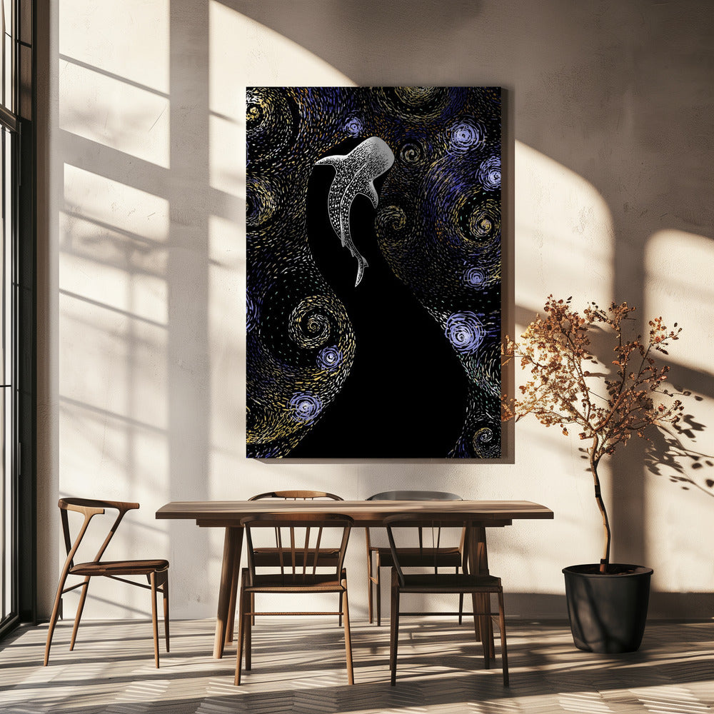 Star Eater In Van Gogh Style Colored | Canvas