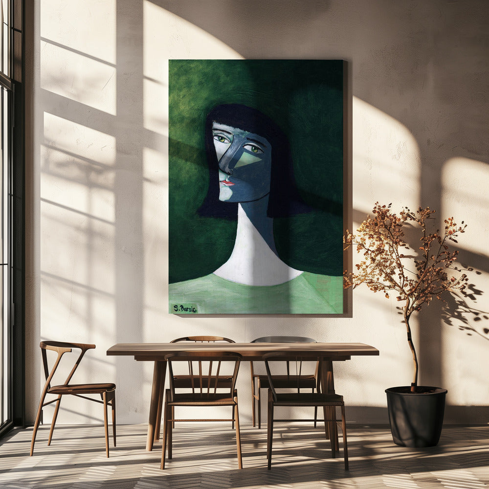Vrouw in het licht | Canvas