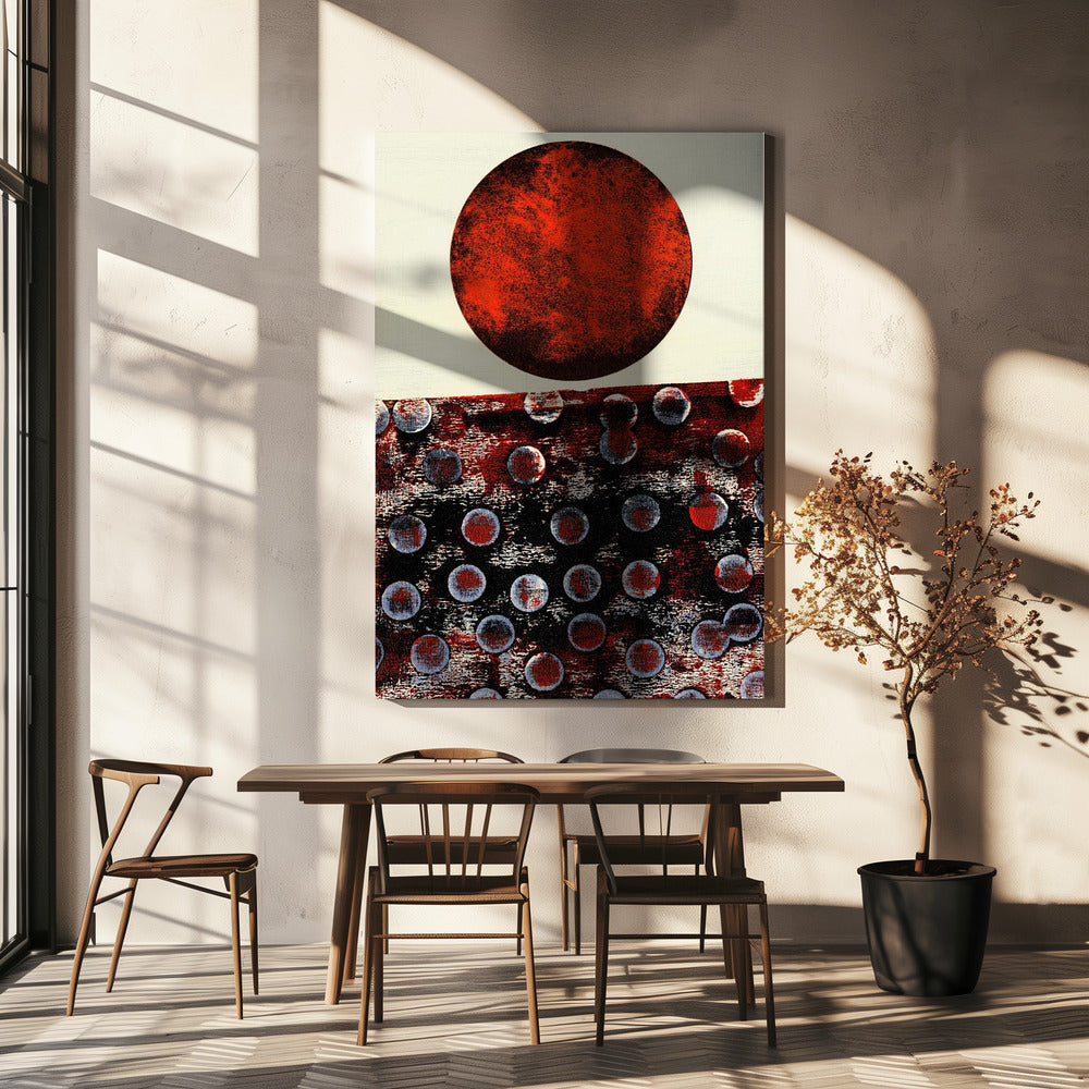 Abstract kunstwerk met geometrische compositie | Canvas