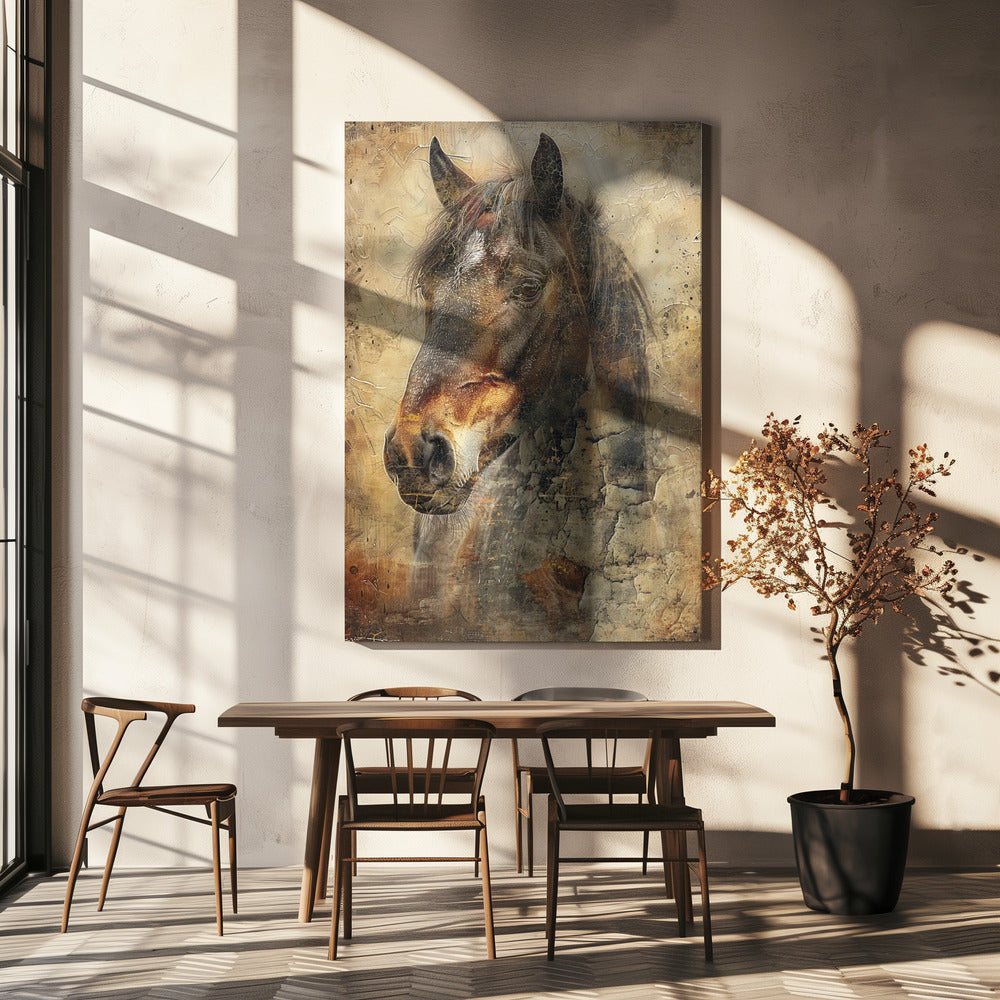 Paardenillustratie 09 | Canvas