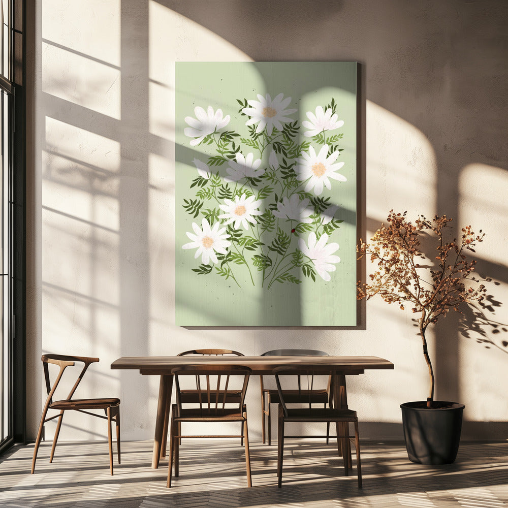 Lieveheersbeestjesbloemen | Canvas