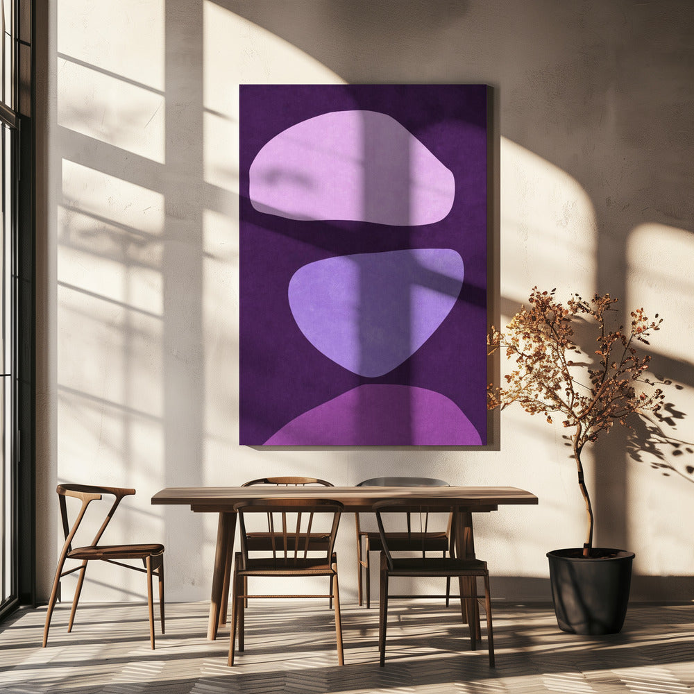 Abstract Forms Violet | Canvas