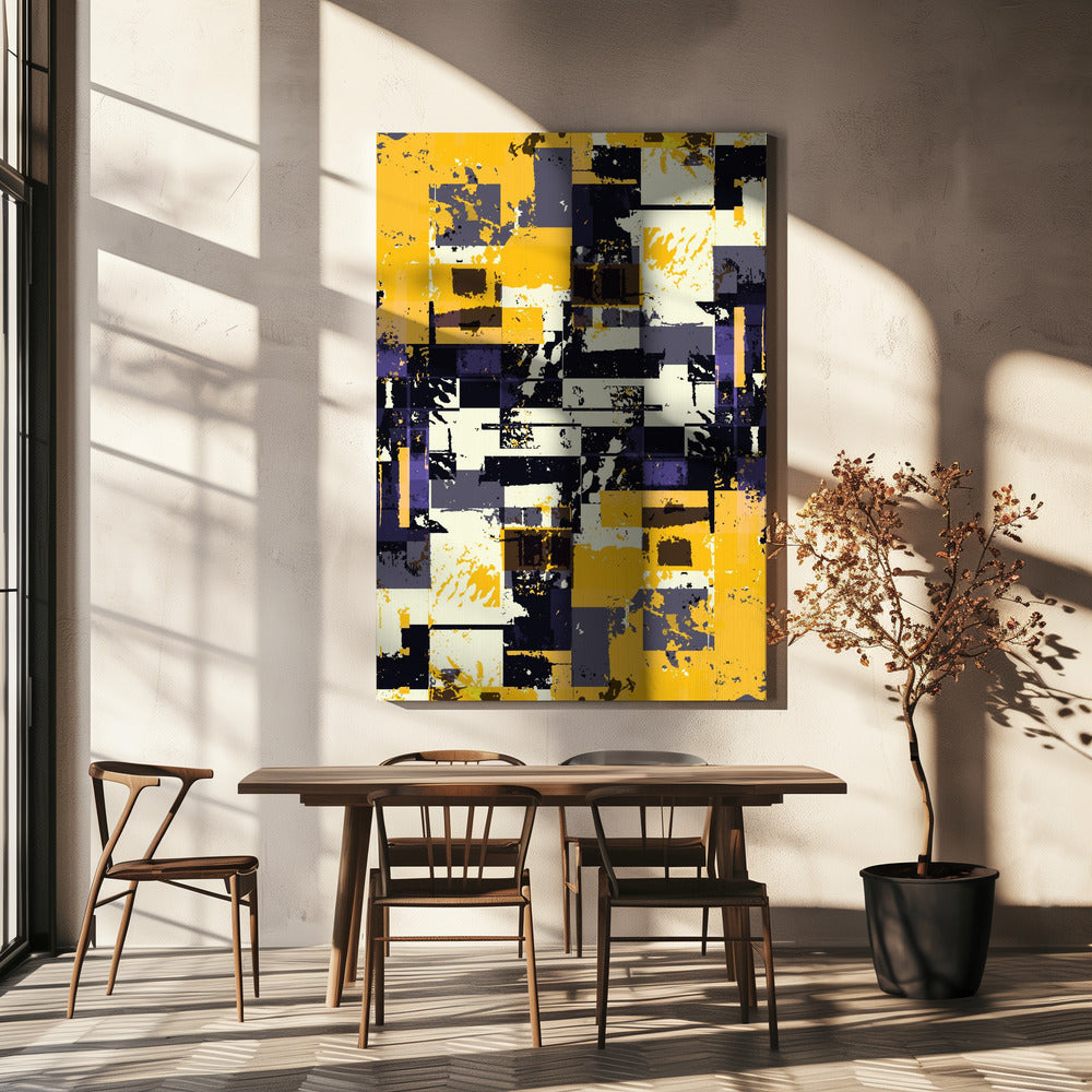 Geometrische vormen en felle kleuren | Canvas