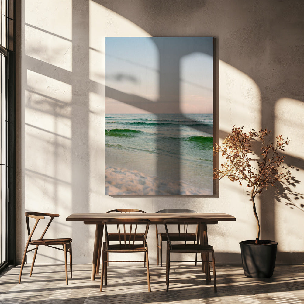 Pastel Oceaan Zonsondergang V | Canvas