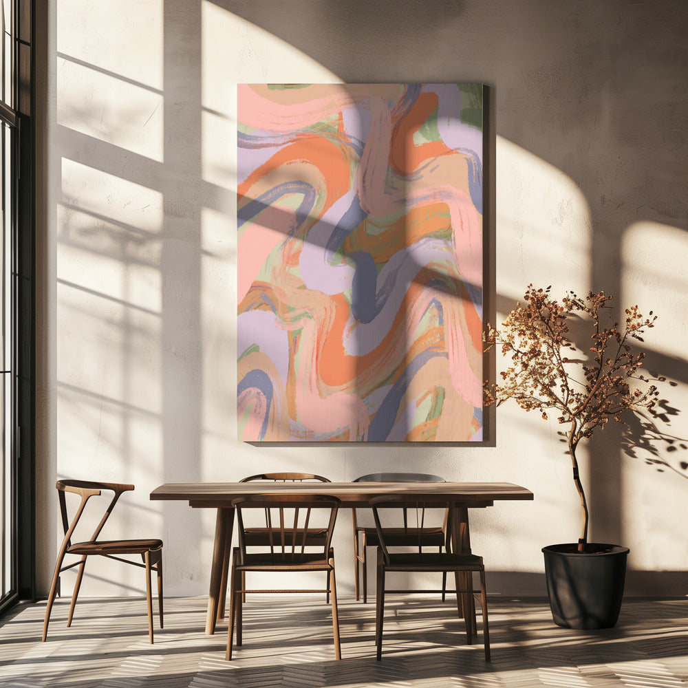 Wervelende tinten | Canvas