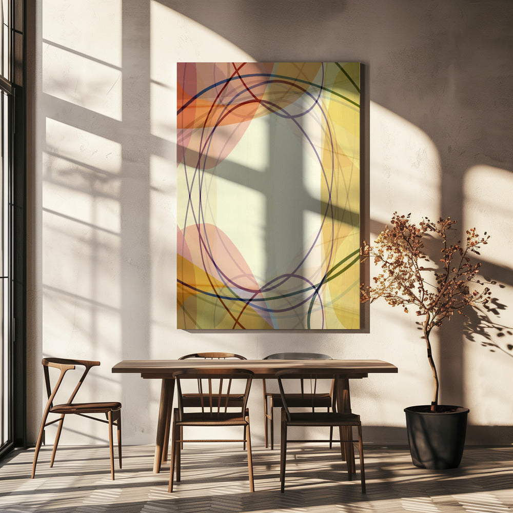 Zandroze tinten Abstract 2 | Canvas