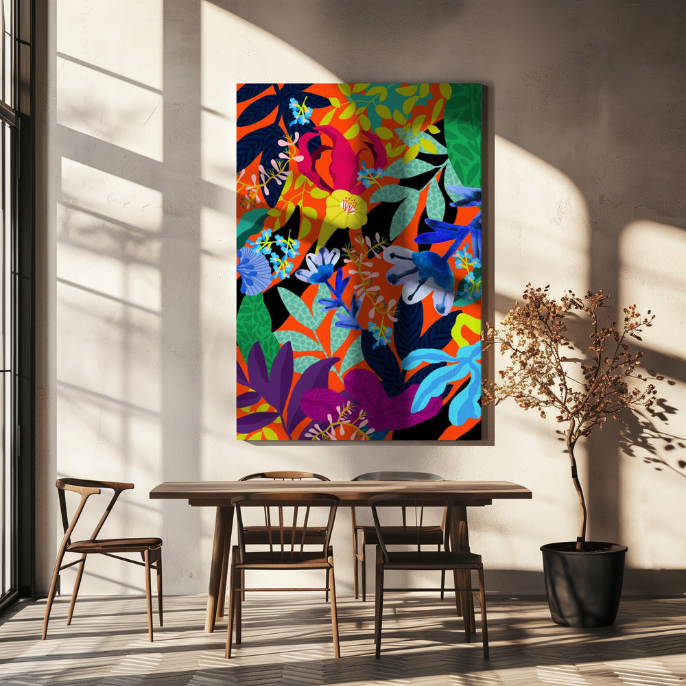 9933x14043 Din 131 Abstract Bloemen | Canvas