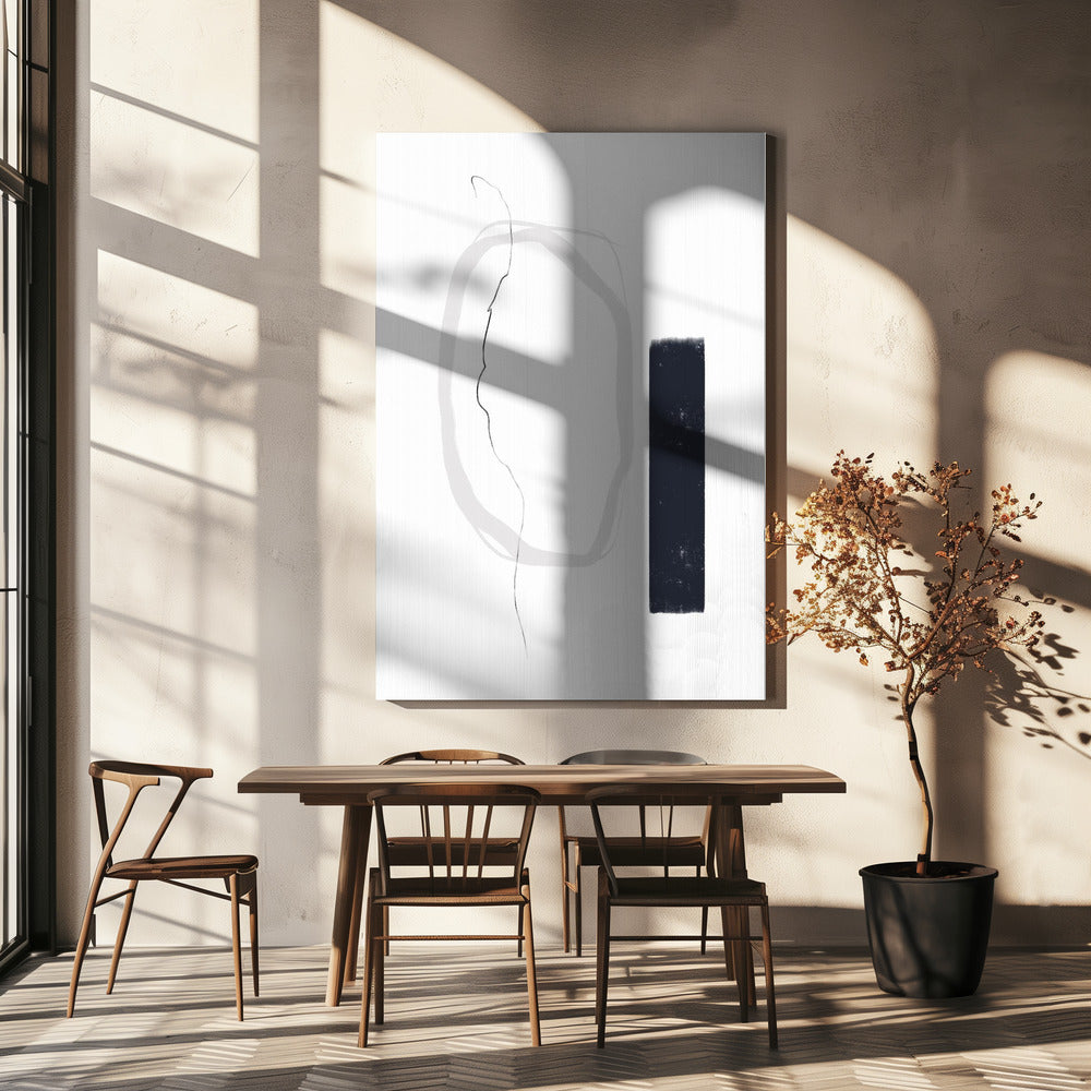 Black And Gray Lines | Canvas