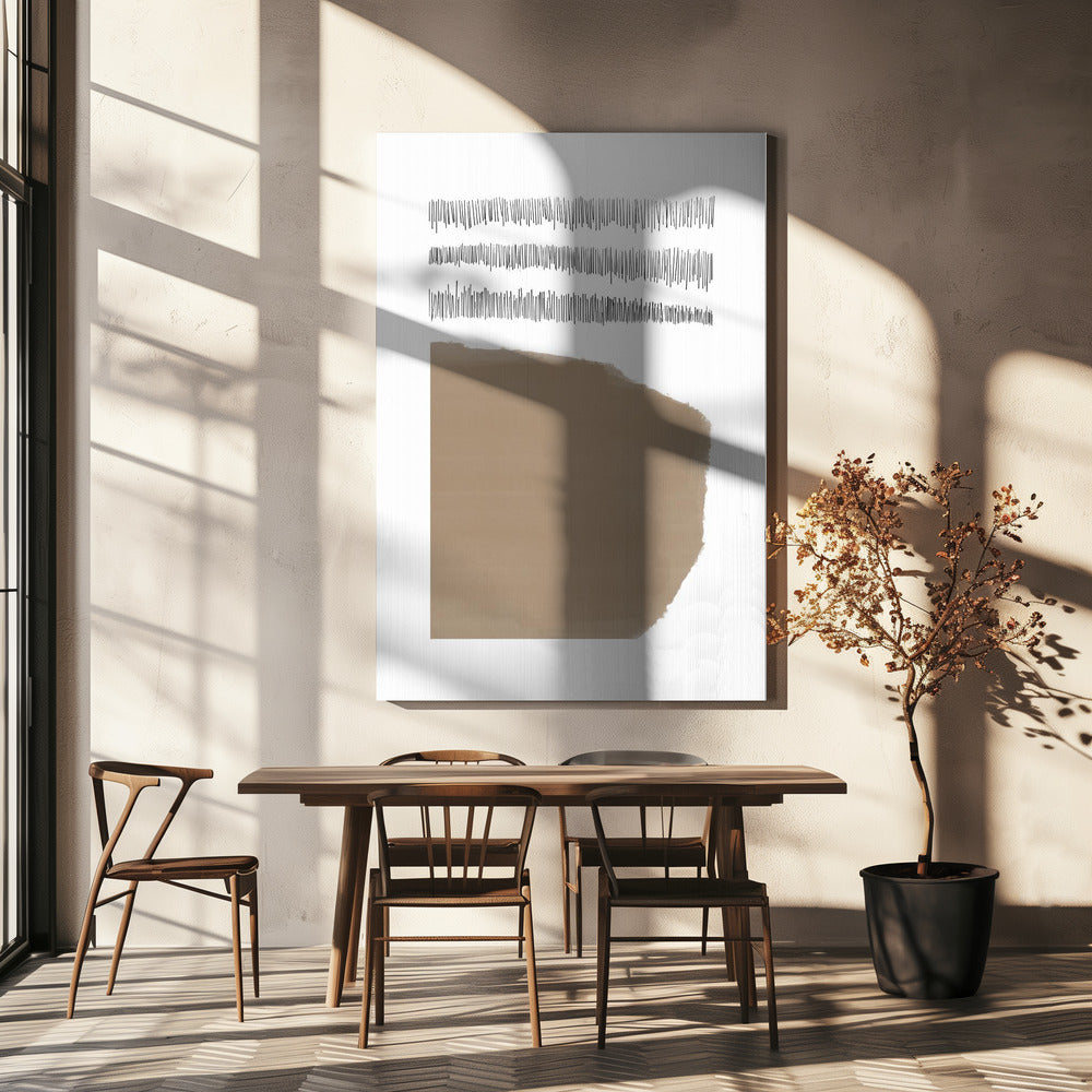 Elementen met kruisende zwarte lijnen | Canvas