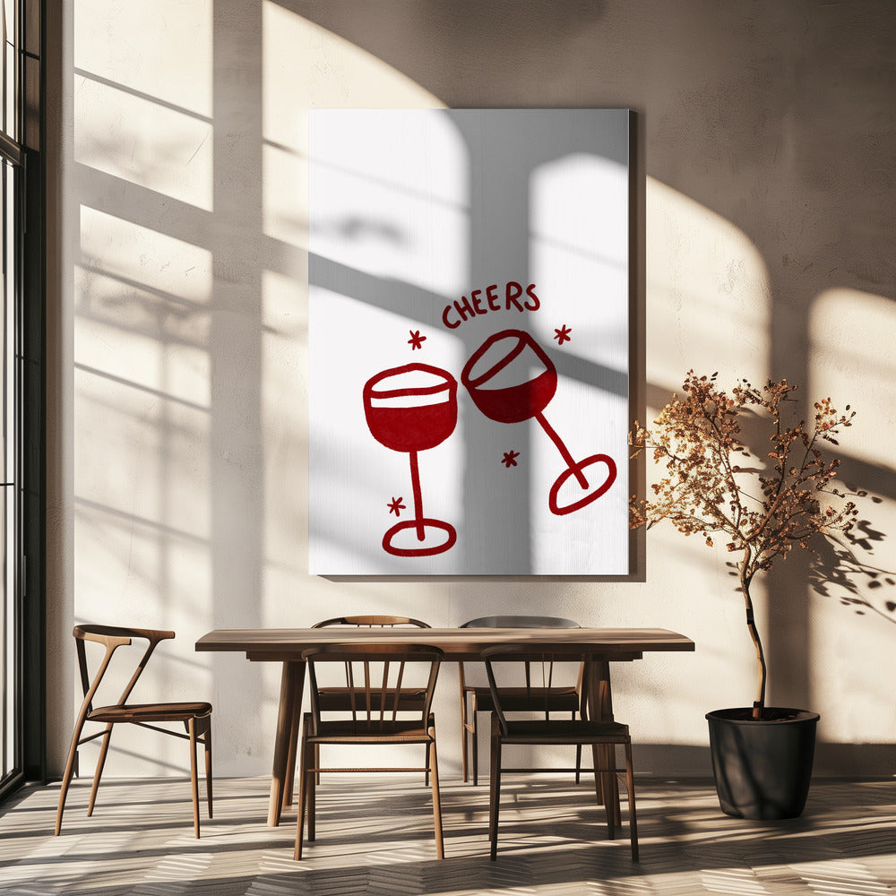 Wijnglasfeest | Canvas