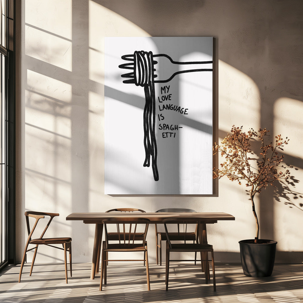 Spaghetti Liefdestaal | Canvas