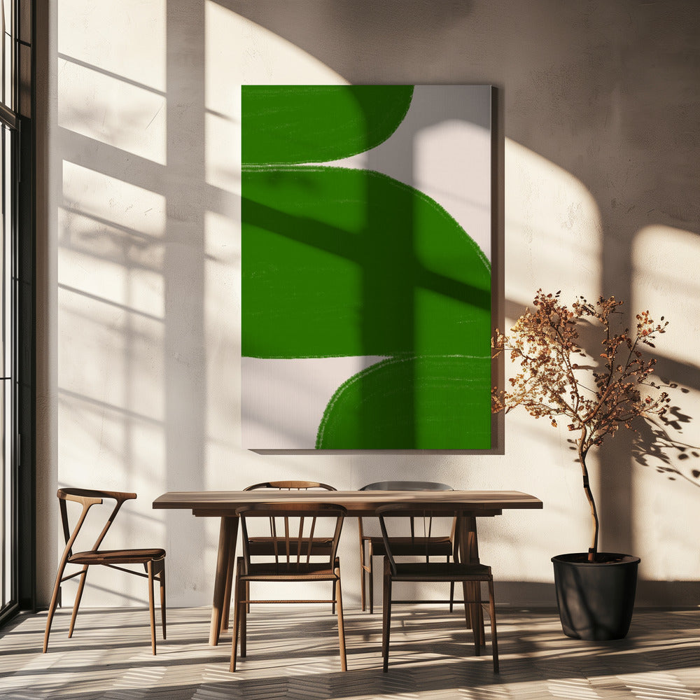 Groene Golven Harmonie | Canvas