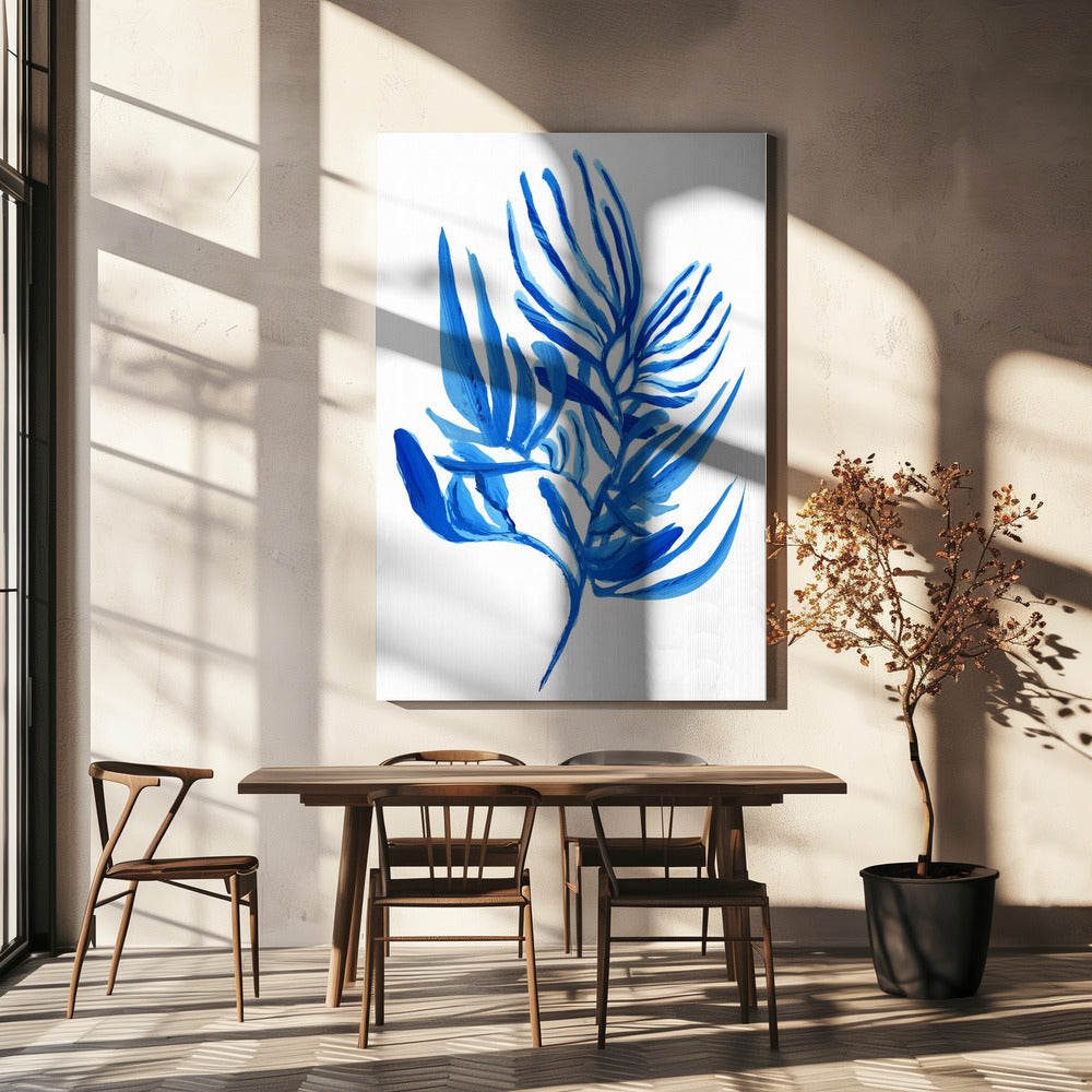 Blauwe waterplant poster 6 | Canvas