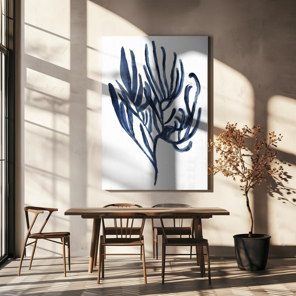 Blauwe waterplant poster 3 | Canvas