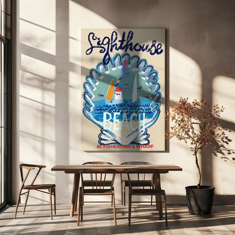 Lighthouse Beach Poster | Canvas