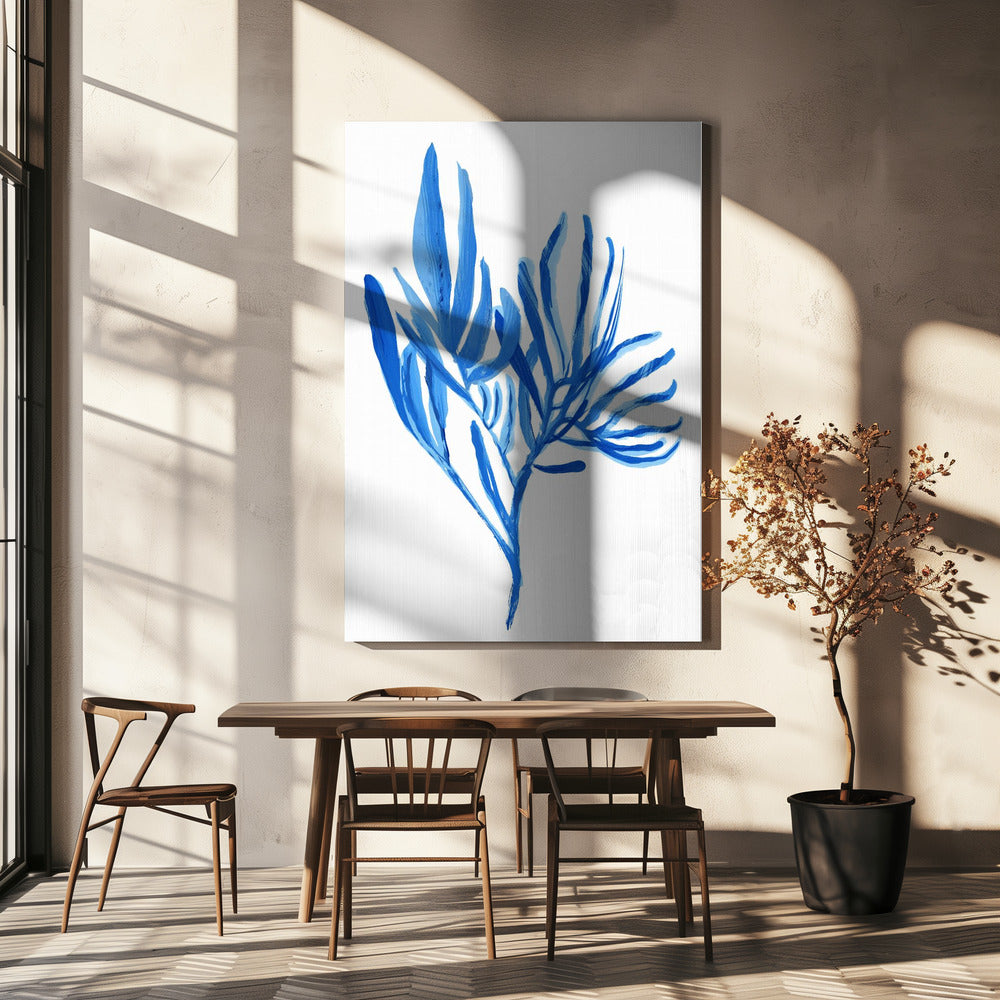 Blauwe waterplant poster 5 | Canvas