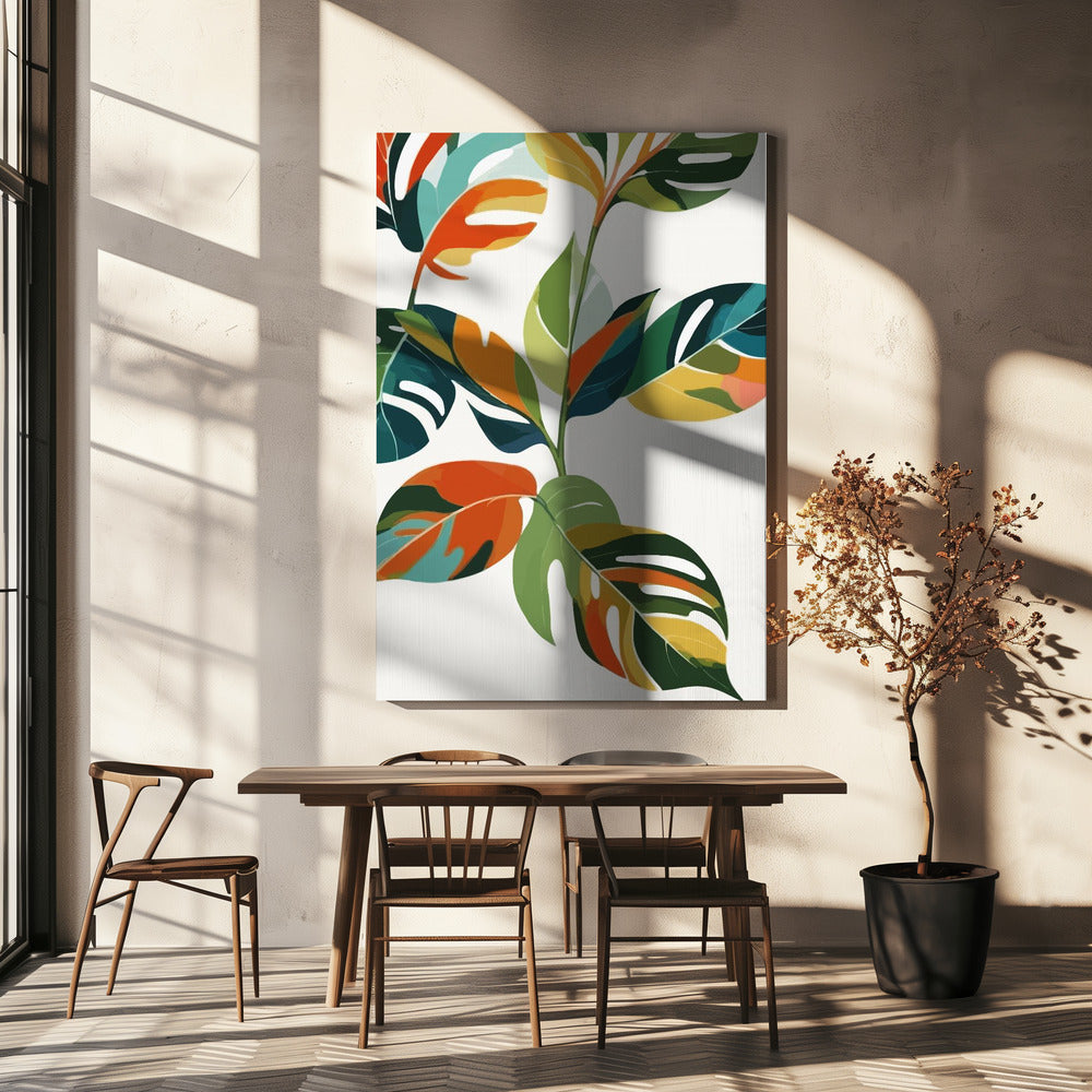 Botanische viering van kleur | Canvas