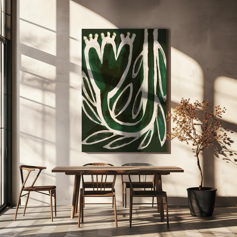 Groene Bloei Symfonie | Canvas