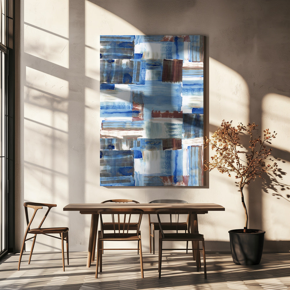 Icy Blue Abstract 3 | Canvas