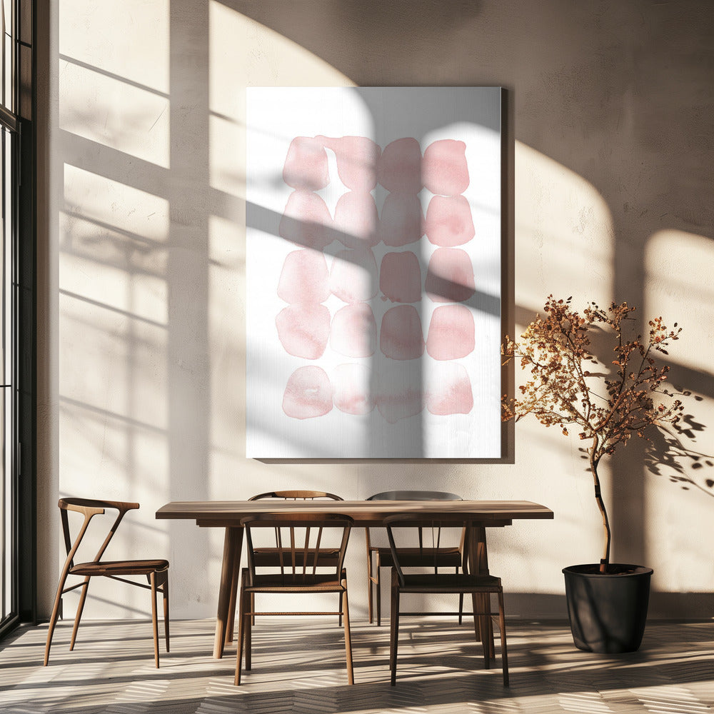 Abstracte Blush Dots | Canvas
