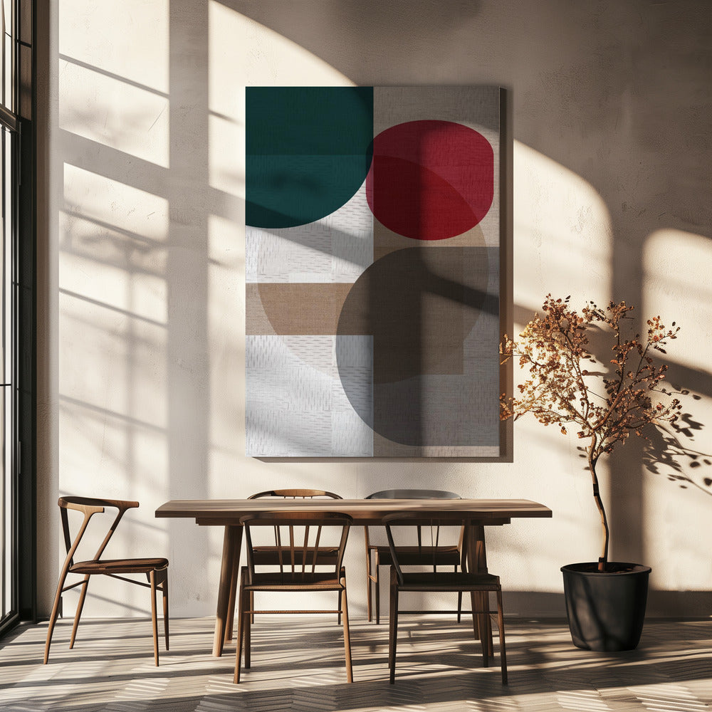 Geweven Blauw Groen Rood 2 | Canvas
