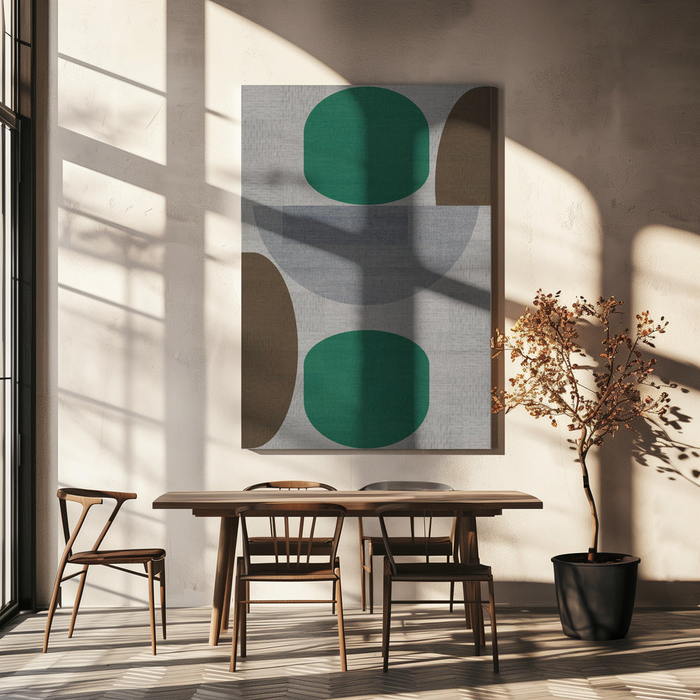 Woven Green Brown Grey 1 | Canvas