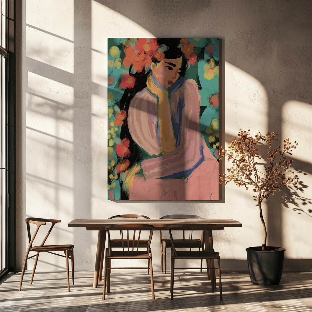 Peinzende Bloemen | Canvas
