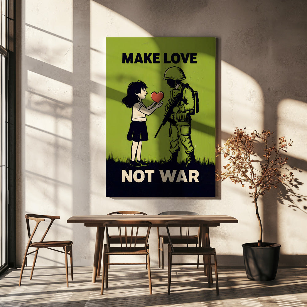 Maak liefde, geen oorlog | Canvas