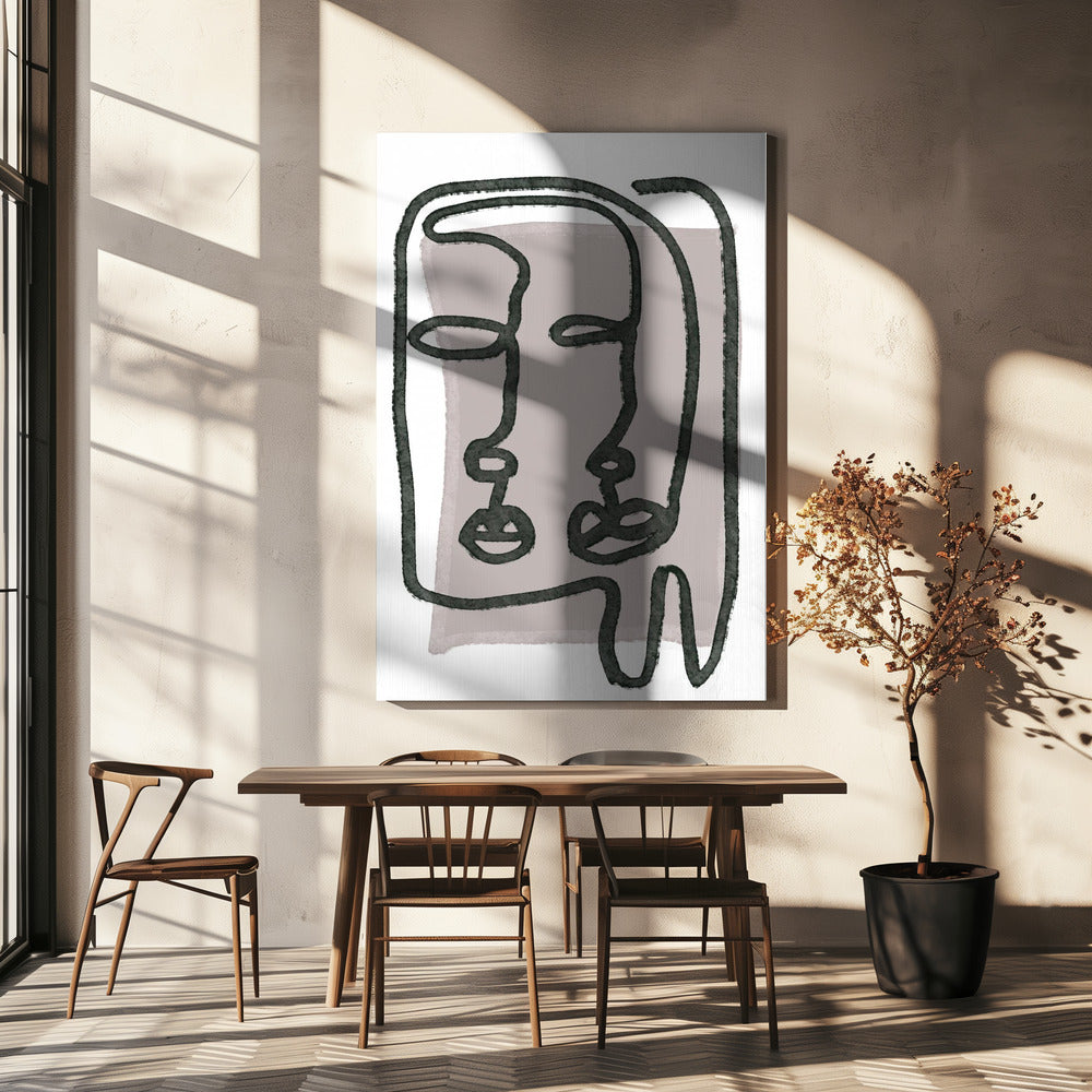 Gezichten abstract | Canvas