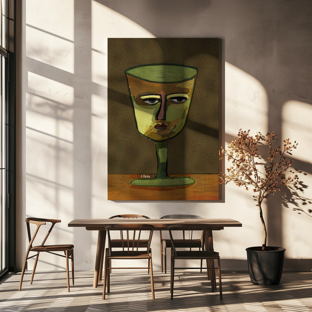 Wijnglas LADY bruin | Canvas