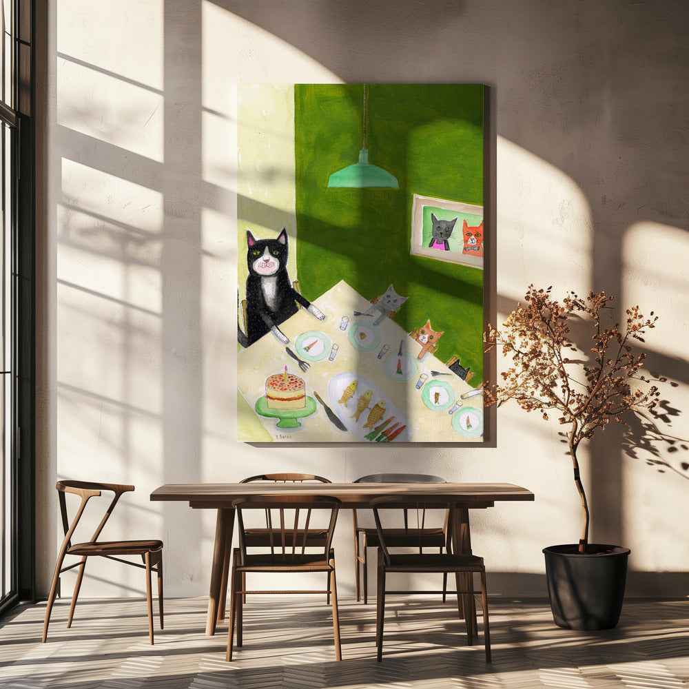 Kattenfamilie | Canvas