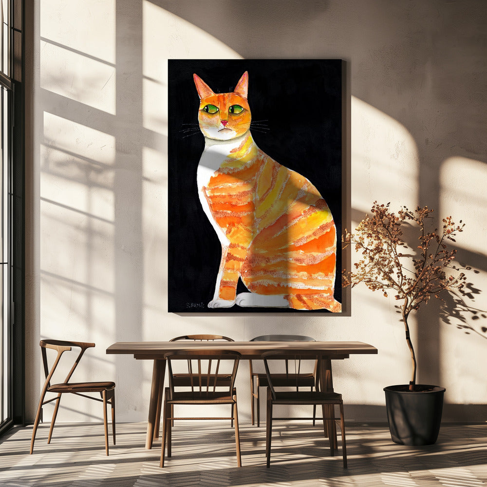 Oranje kattenogen | Canvas