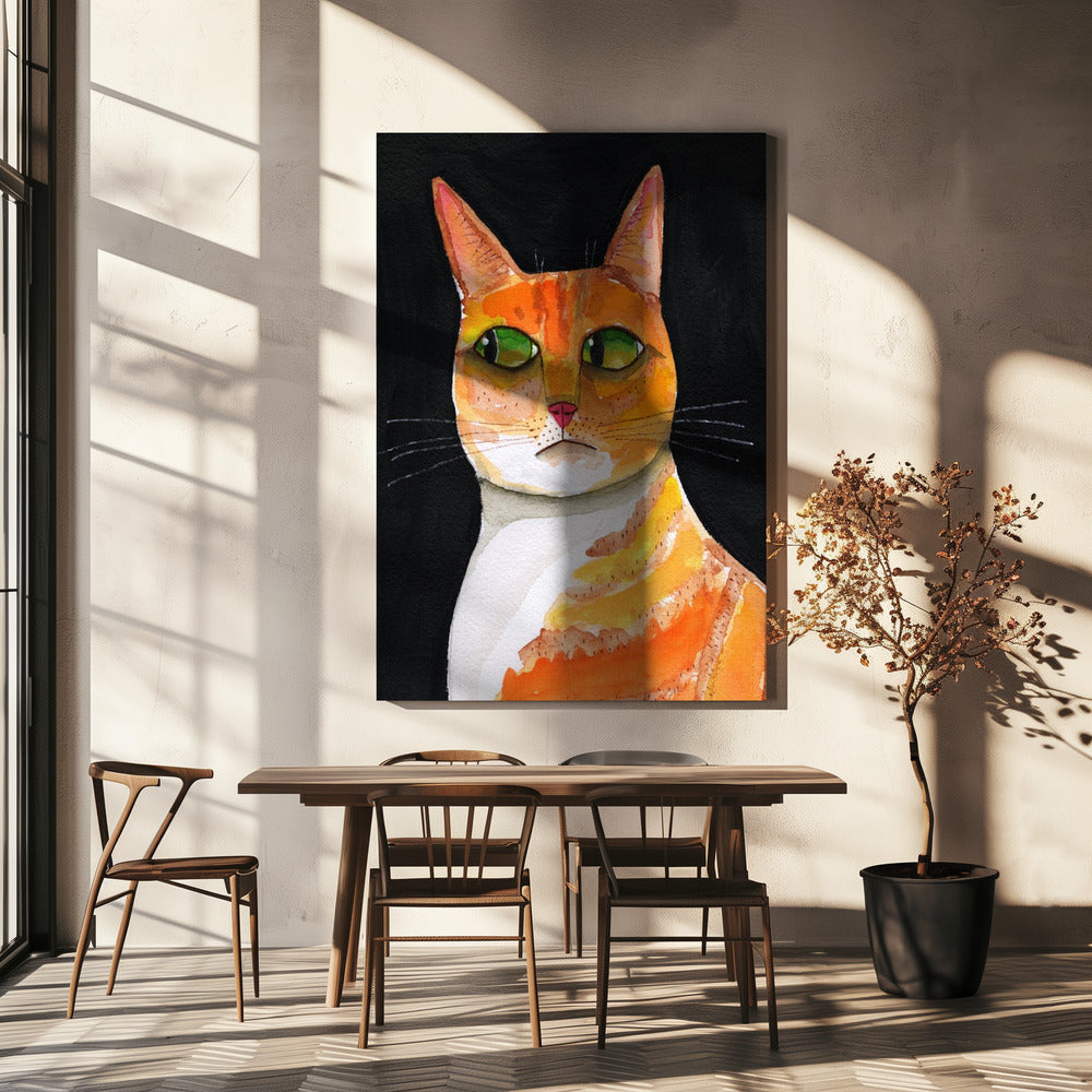 Close-up van een kat met zijoogjes | Canvas