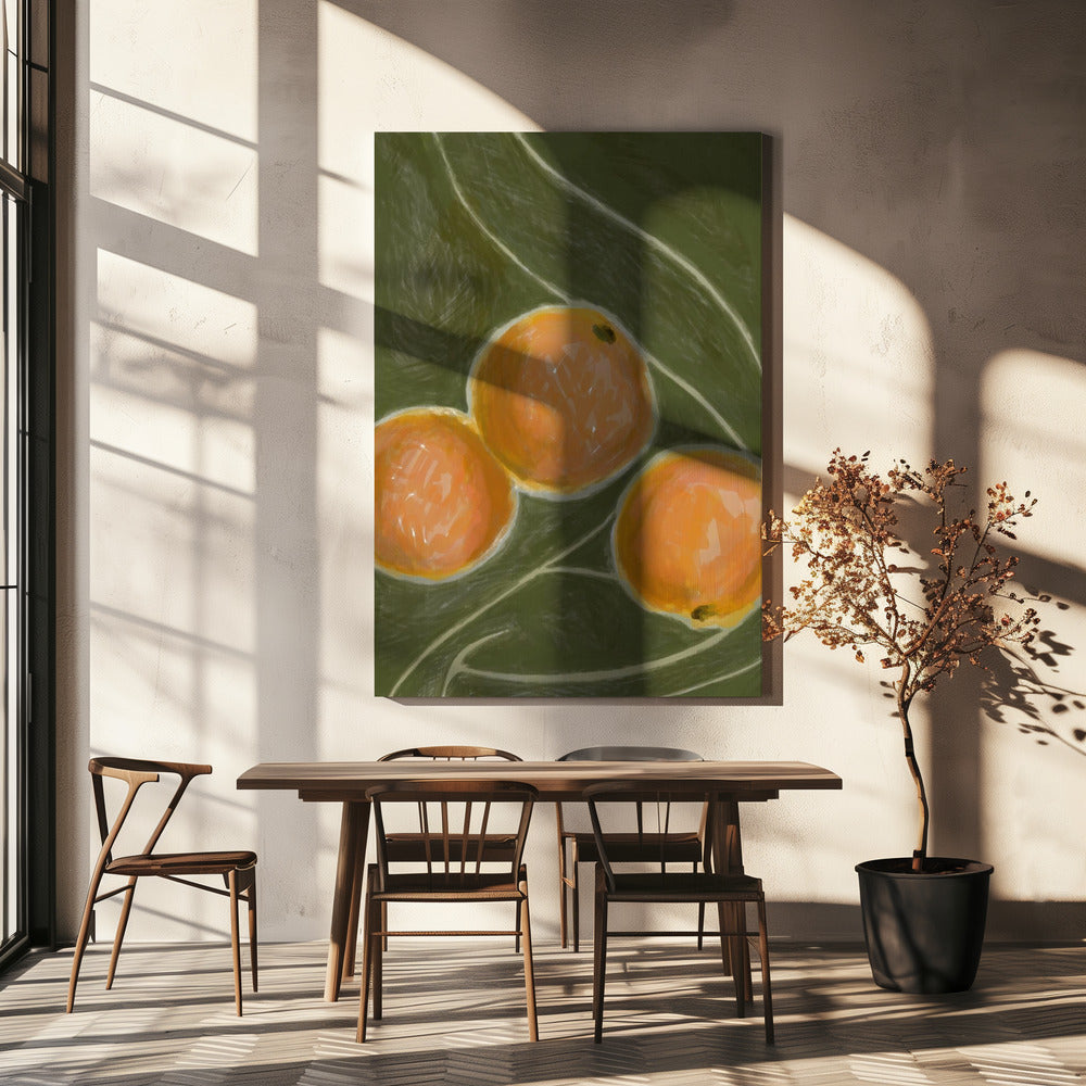 KH Studio - De kleuren oranje en groen | Canvas