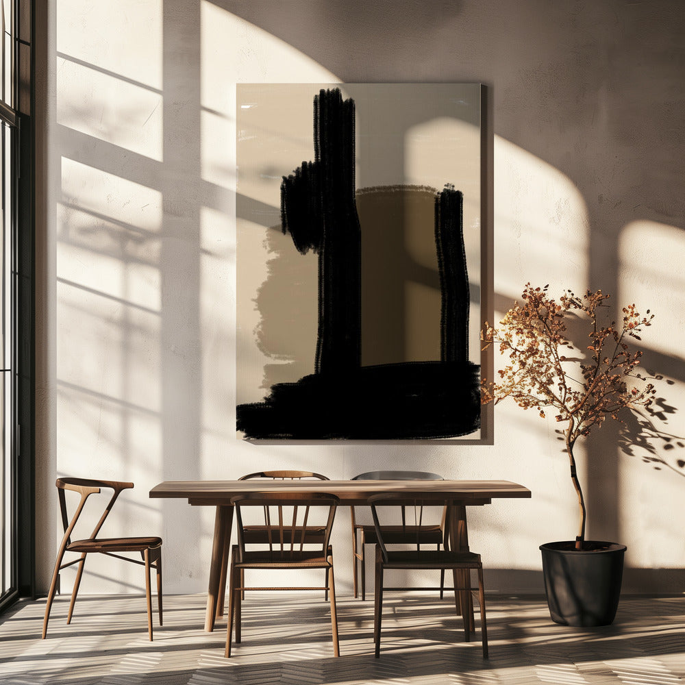 Schaduwen en aarde | Canvas