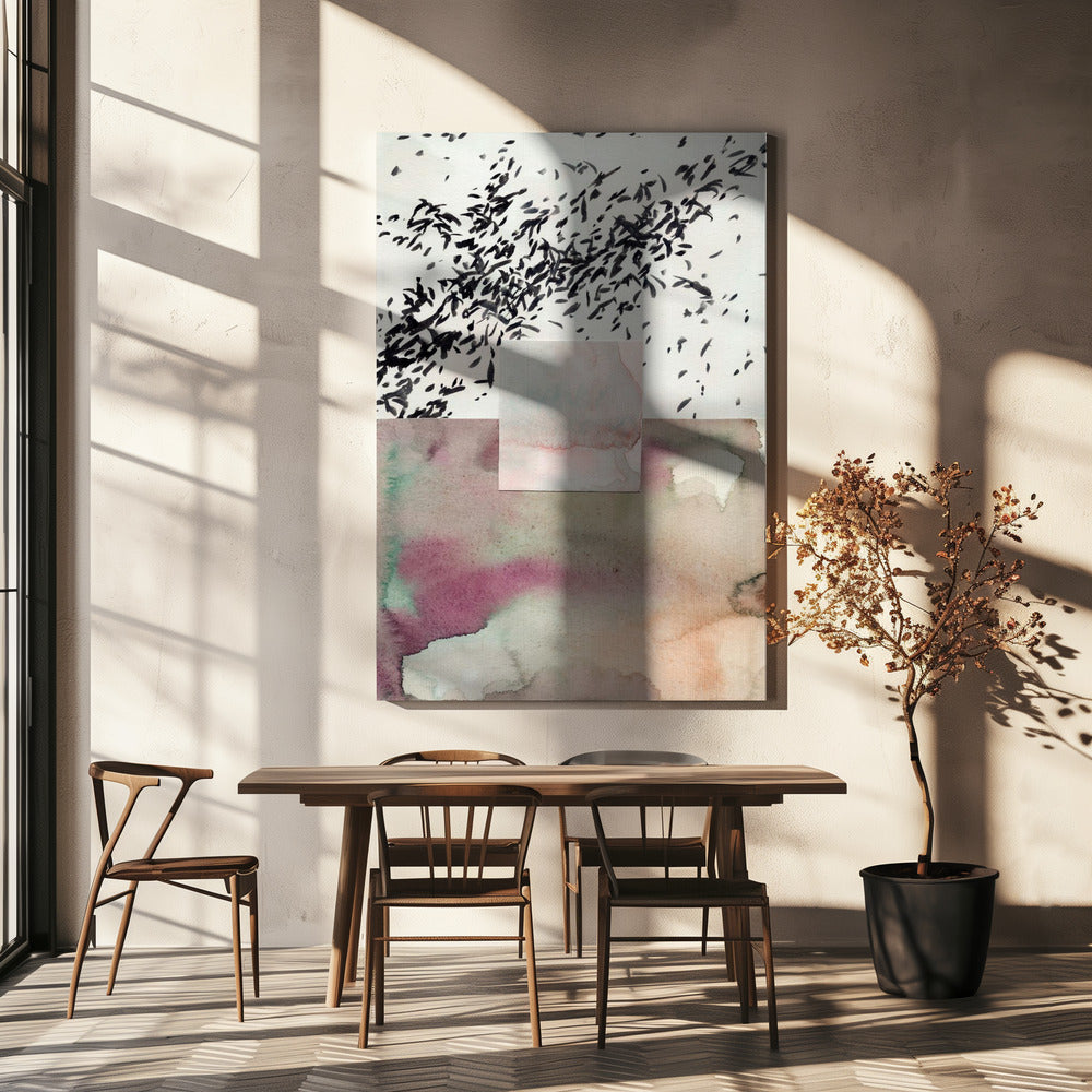 Aquarel abstracte compositie 7 | Canvas
