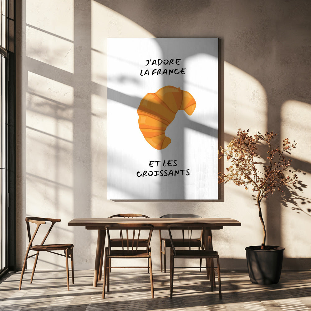 J´adore la france, Croissant | Canvas