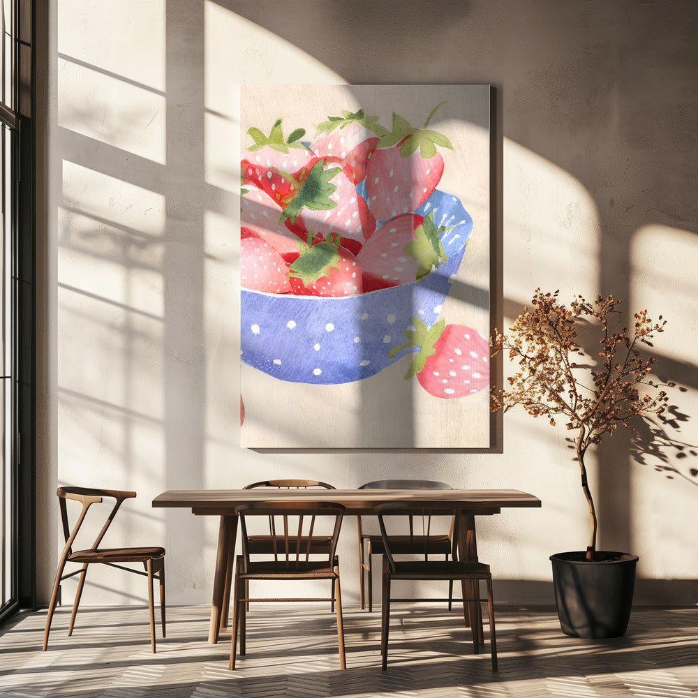 Aardbeieren in Schale | Canvas